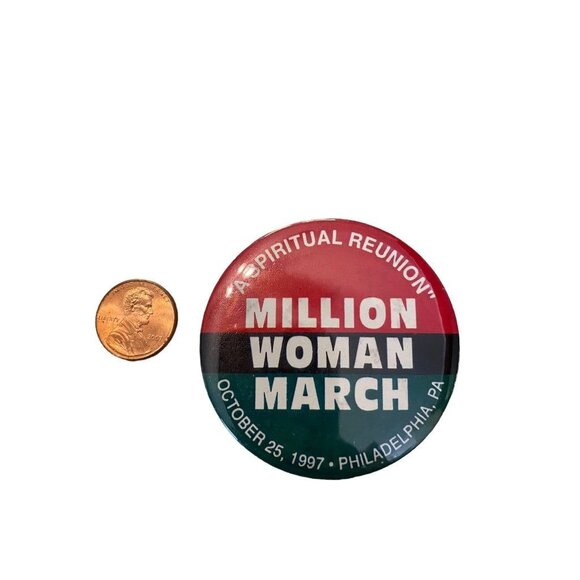The Million Woman March October 25 1997 Philadelphia Pinback Button Spiritual Re - Picture 11 of 12